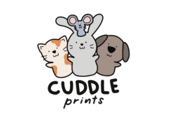 Cuddle Prints site logo for all cards, stickers and prints