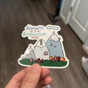 everyone is a beginner once die cut vinyl stickers waterproof